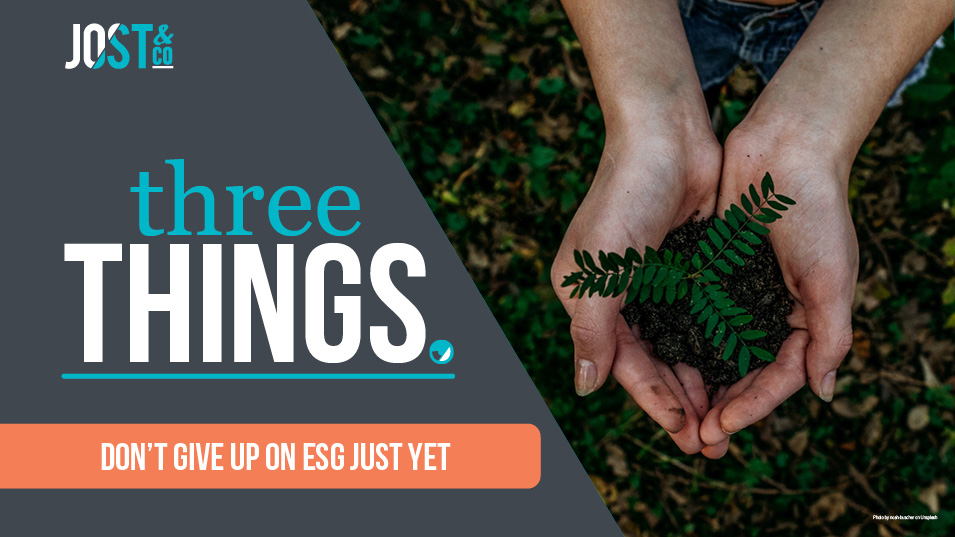 ESG is being shunned by some, but don’t give up on the idea just yet…